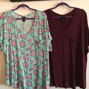 Bundle of Rue 21 plus casual tees 2X
